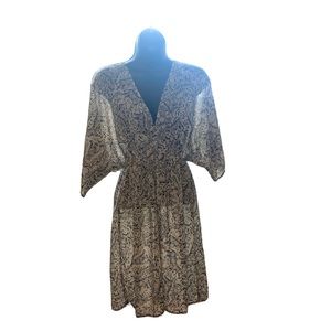 Eight Sixty Sheer Tiger Animal Print Dress Beach Coverup Size Small